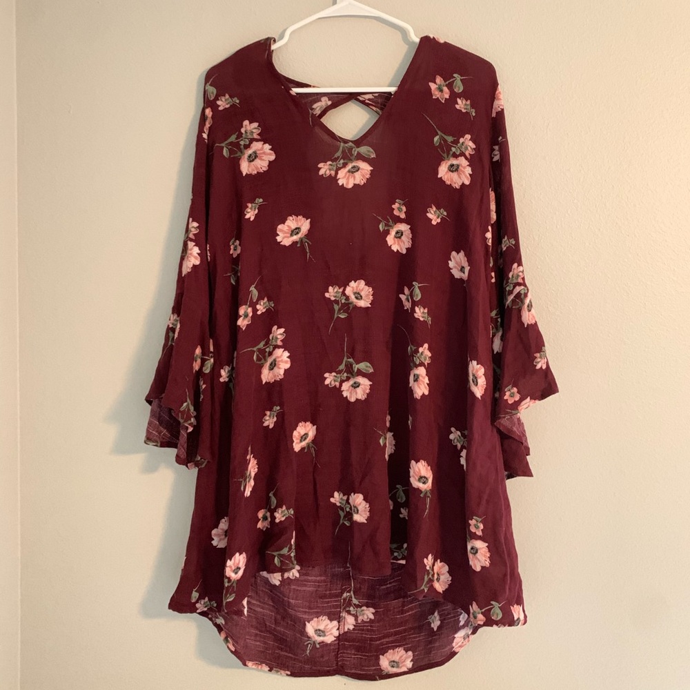 Lush red floral dress